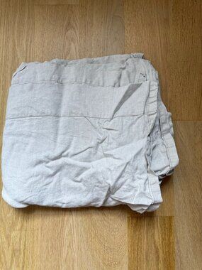 Linoto 100% Linen Bedding Bundle Natural Oatmeal 6 Piece